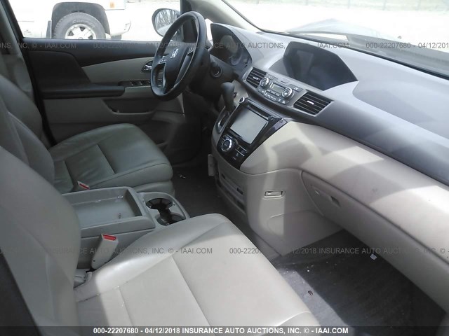 5FNRL5H64FB035381 - 2015 HONDA ODYSSEY EXL მუქწითელი ფოტო 5