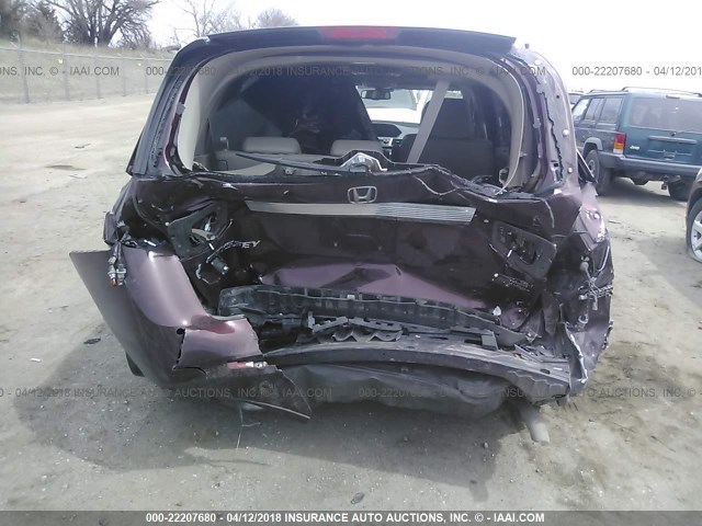 5FNRL5H64FB035381 - 2015 HONDA ODYSSEY EXL მუქწითელი ფოტო 6