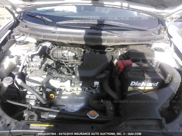 JN8AS5MT8BW575158 - 2011 NISSAN ROGUE S/SV/KROM SILVER photo 10