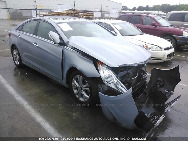 5NPEC4AC5BH276015 - 2011 HYUNDAI SONATA SE/LIMITED BLUE photo 1