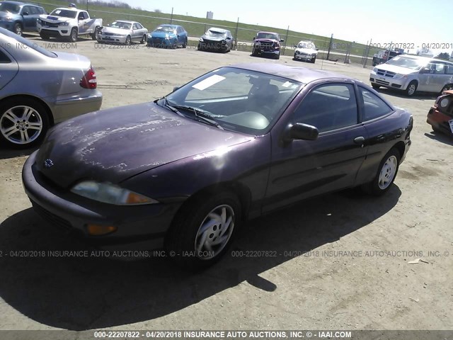 1G1JC1241W7296866 - 1998 CHEVROLET CAVALIER RS PURPLE photo 2