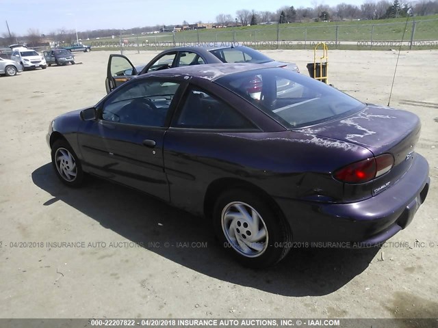 1G1JC1241W7296866 - 1998 CHEVROLET CAVALIER RS PURPLE photo 3