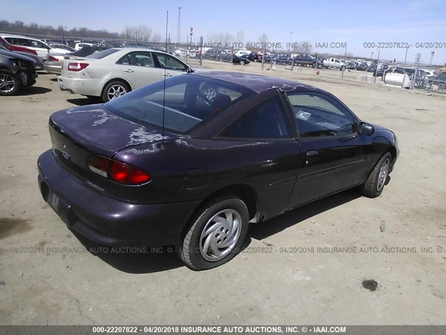 1G1JC1241W7296866 - 1998 CHEVROLET CAVALIER RS PURPLE photo 4