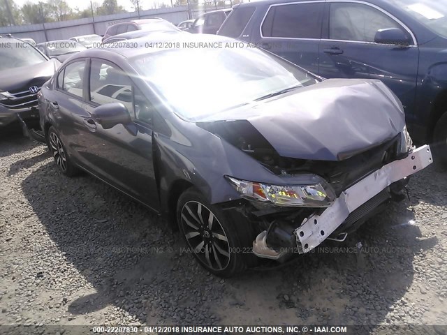 19XFB2F9XEE046732 - 2014 HONDA CIVIC EXL GRAY photo 1