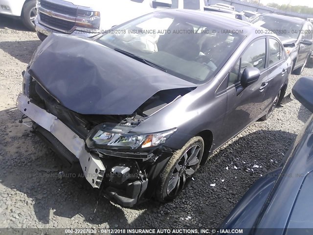 19XFB2F9XEE046732 - 2014 HONDA CIVIC EXL GRAY photo 2