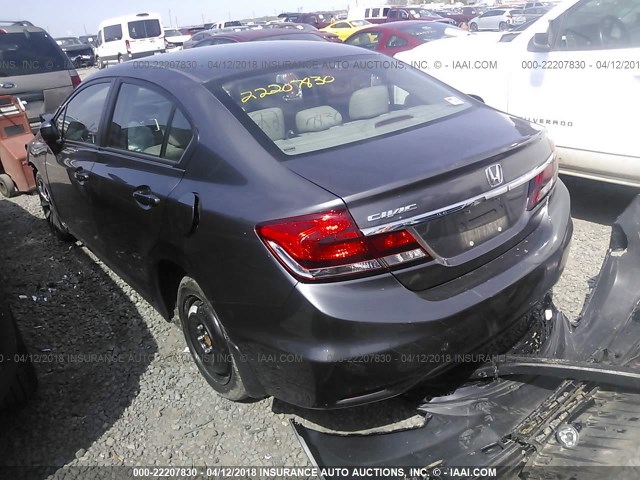 19XFB2F9XEE046732 - 2014 HONDA CIVIC EXL GRAY photo 3