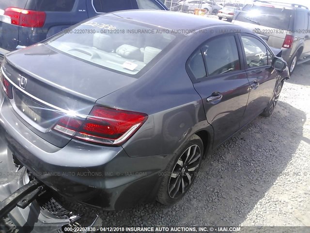 19XFB2F9XEE046732 - 2014 HONDA CIVIC EXL GRAY photo 4