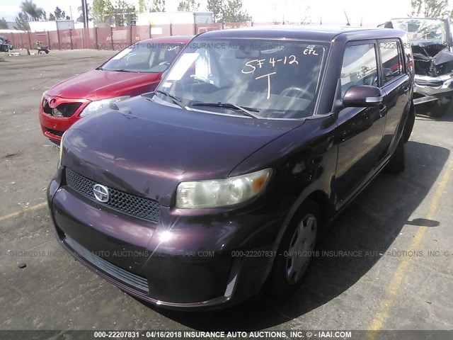 JTLKE50E681046994 - 2008 TOYOTA SCION XB BURGUNDY photo 2