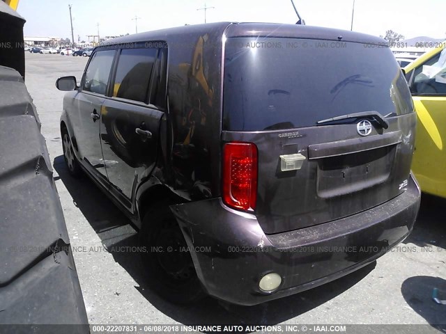 JTLKE50E681046994 - 2008 TOYOTA SCION XB BURGUNDY photo 3