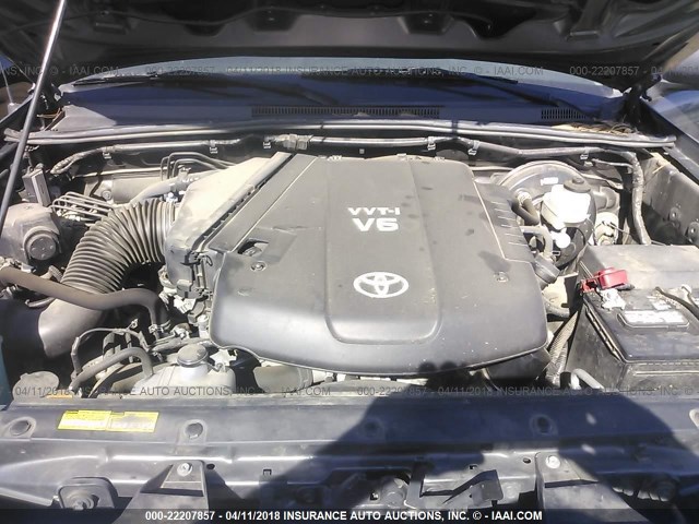 5TFJU4GN9EX054137 - 2014 TOYOTA TACOMA DOUBLE CAB PRERUNNER GRAY photo 10