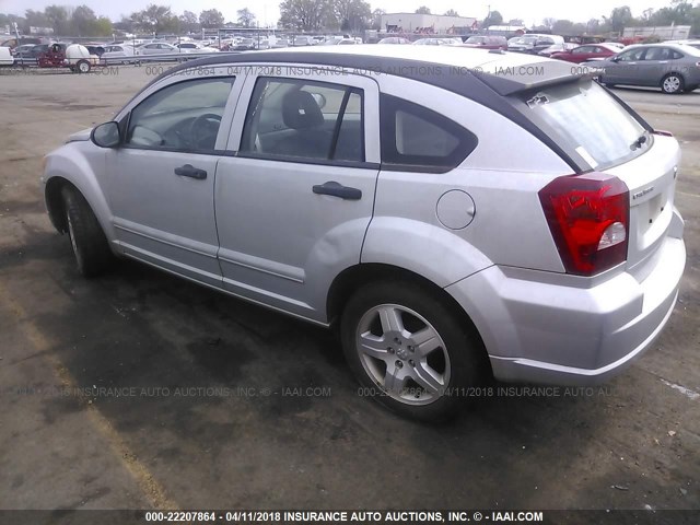 1B3HB48B67D408727 - 2007 DODGE CALIBER SXT SILVER photo 3