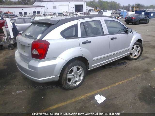 1B3HB48B67D408727 - 2007 DODGE CALIBER SXT SILVER photo 4