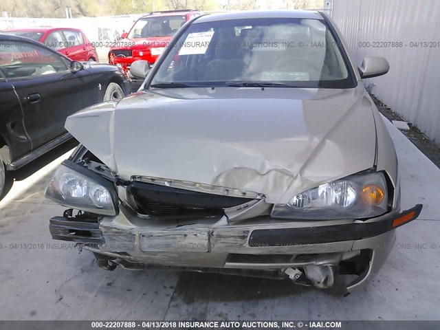 KMHDN56D76U203149 - 2006 HYUNDAI ELANTRA GLS/GT/LIMITED TAN photo 6