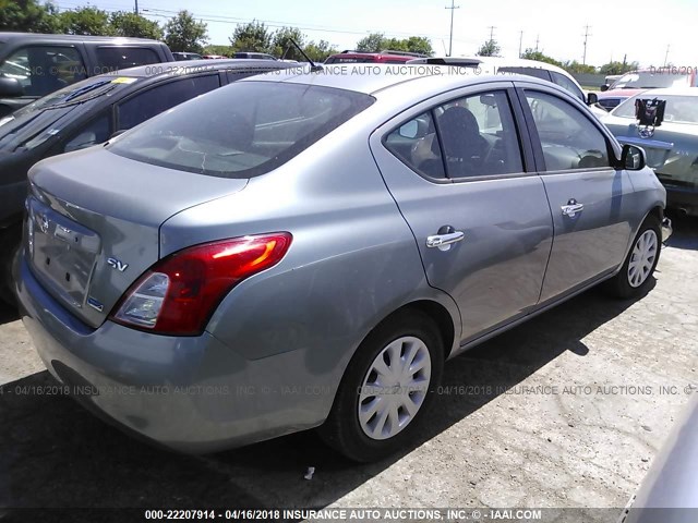 3N1CN7AP8CL907401 - 2012 NISSAN VERSA S/SV/SL GRAY photo 4