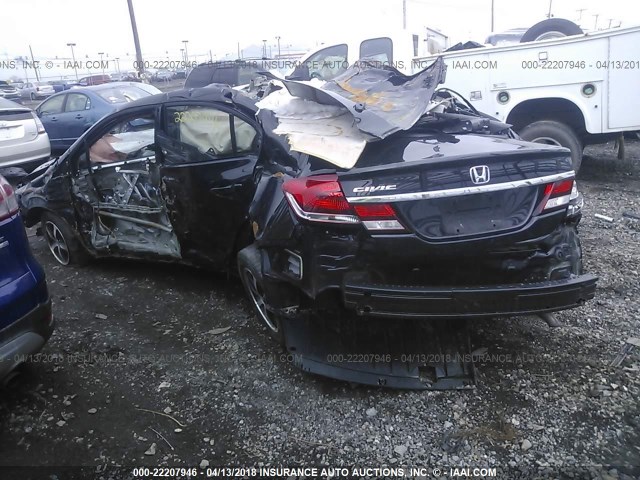 19XFB2F78FE295174 - 2015 HONDA CIVIC SE BLACK photo 3