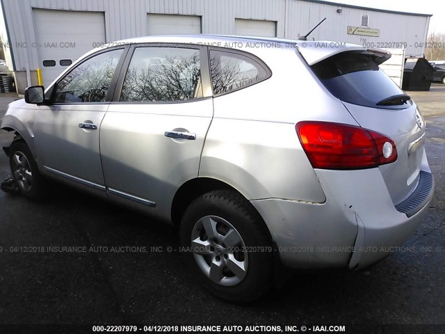 JN8AS5MV3BW676755 - 2011 NISSAN ROGUE S/SV/KROM SILVER photo 3