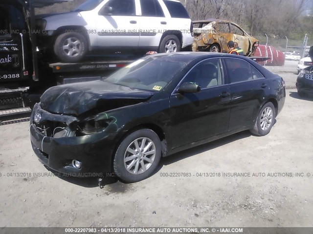 4T1BF3EK5BU593378 - 2011 TOYOTA CAMRY SE/LE/XLE GREEN photo 2