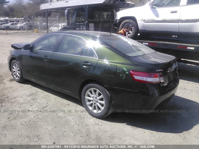 4T1BF3EK5BU593378 - 2011 TOYOTA CAMRY SE/LE/XLE GREEN photo 3