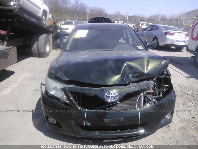 4T1BF3EK5BU593378 - 2011 TOYOTA CAMRY SE/LE/XLE GREEN photo 6
