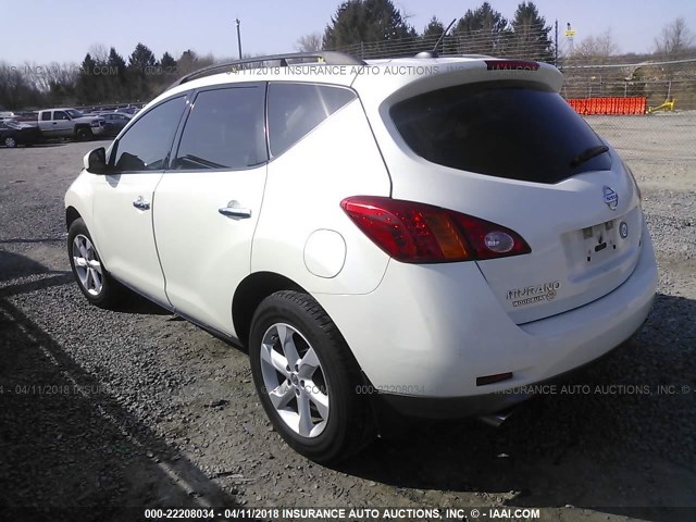 JN8AZ18W09W155137 - 2009 NISSAN MURANO S/SL/LE WHITE photo 3