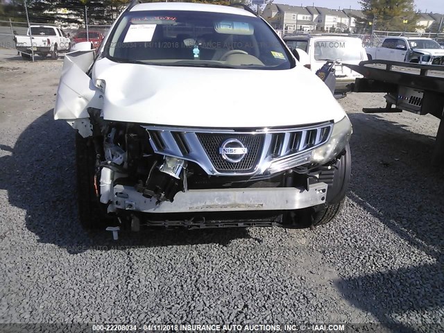 JN8AZ18W09W155137 - 2009 NISSAN MURANO S/SL/LE WHITE photo 6