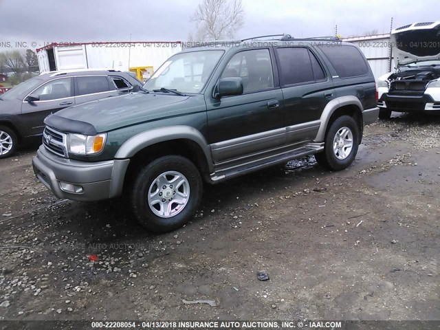 JT3HN87R4X0209179 - 1999 TOYOTA 4RUNNER LIMITED GREEN photo 2