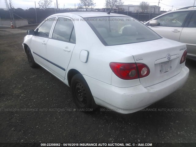 1NXBR32E68Z975224 - 2008 TOYOTA COROLLA CE/LE/S WHITE photo 3