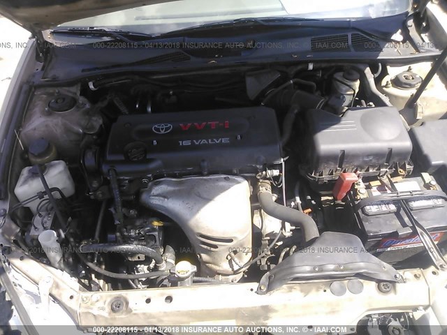 4T1BE32K33U192470 - 2003 TOYOTA CAMRY LE/XLE/SE ოქროსფერი ფოტო 10