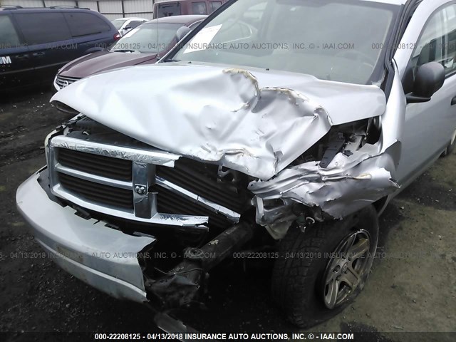 1D4HB48N86F181362 - 2006 DODGE DURANGO SLT SILVER photo 6