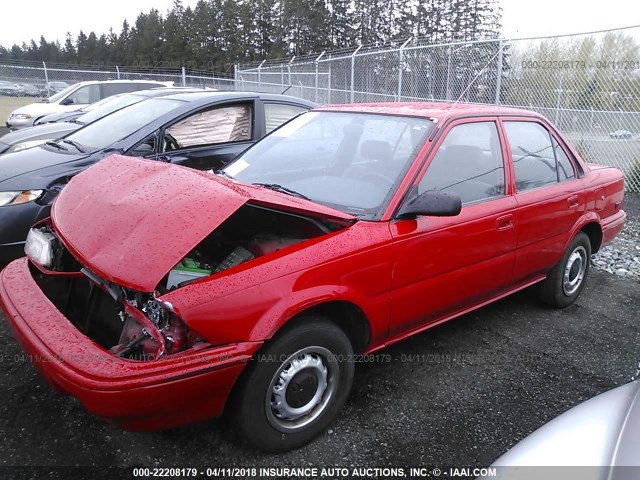 JT2AE92E0K0152293 - 1989 TOYOTA COROLLA DLX RED photo 2