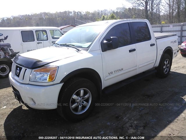 1N6AA0EC6CN313367 - 2012 NISSAN TITAN S/SV/SL/PRO-4X WHITE photo 2