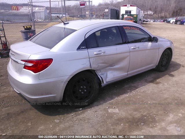 1C3CCBAB2CN152695 - 2012 CHRYSLER 200 LX SILVER photo 4