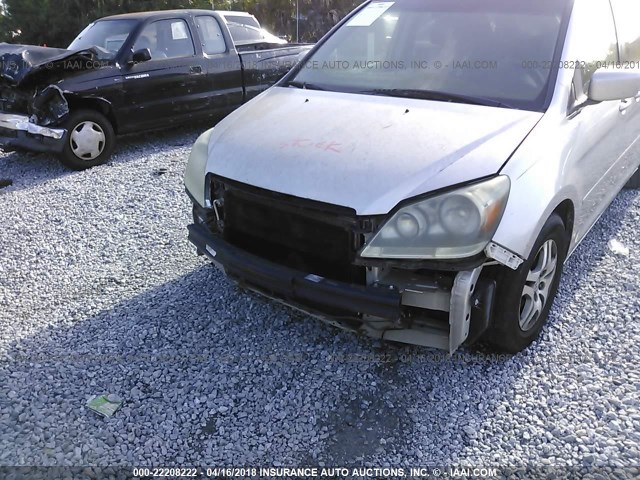 5FNRL38757B425193 - 2007 HONDA ODYSSEY EXL SILVER photo 6