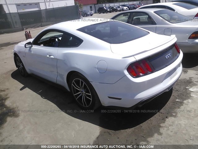 1FA6P8CF8H5282252 - 2017 FORD MUSTANG GT WHITE photo 3