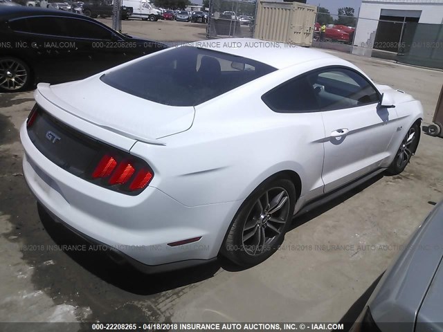 1FA6P8CF8H5282252 - 2017 FORD MUSTANG GT WHITE photo 4