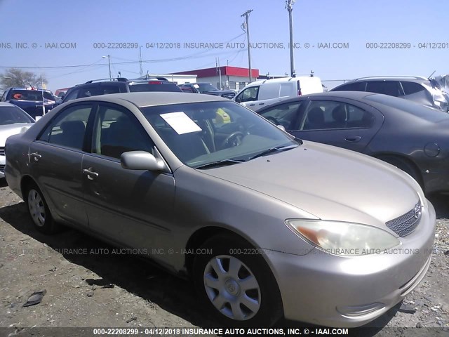 4T1BE32K73U149511 - 2003 TOYOTA CAMRY LE/XLE/SE GOLD photo 1