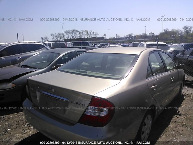 4T1BE32K73U149511 - 2003 TOYOTA CAMRY LE/XLE/SE GOLD photo 4