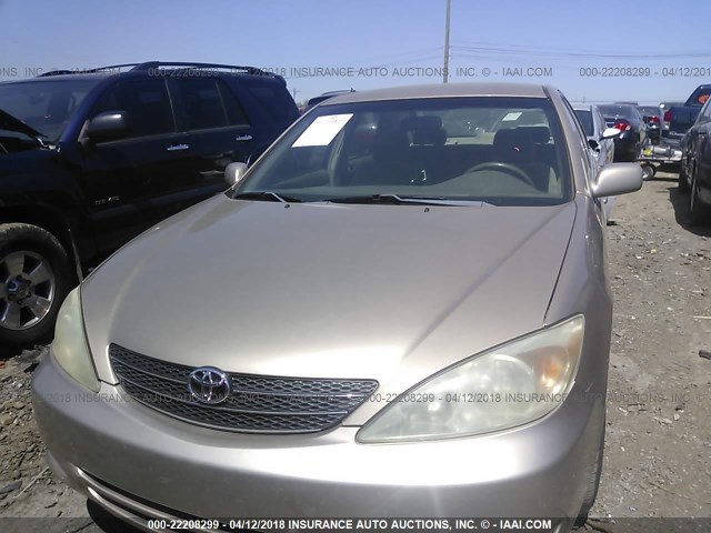 4T1BE32K73U149511 - 2003 TOYOTA CAMRY LE/XLE/SE GOLD photo 6