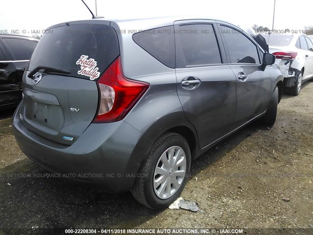3N1CE2CP1GL355889 - 2016 NISSAN VERSA NOTE S/S PLUS/SV/SL/SR GRAY photo 4