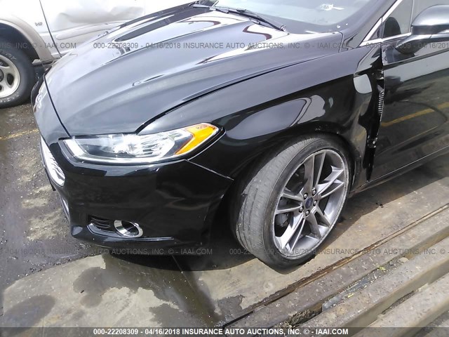 3FA6P0K94ER392429 - 2014 FORD FUSION TITANIUM BLACK photo 6