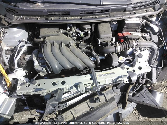 3N1CE2CP5EL414620 - 2014 NISSAN VERSA NOTE S/S PLUS/SV/SL GRAY photo 10