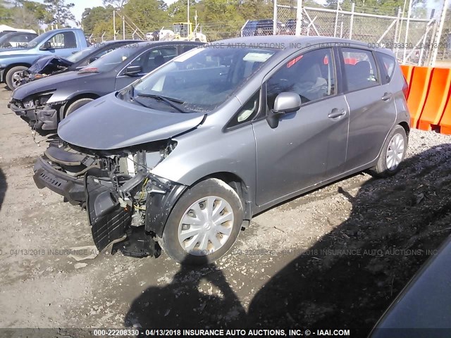 3N1CE2CP5EL414620 - 2014 NISSAN VERSA NOTE S/S PLUS/SV/SL GRAY photo 2