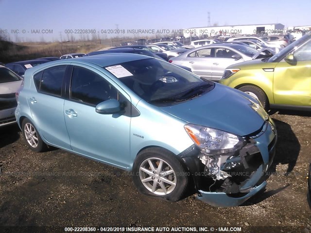 JTDKDTB33C1026712 - 2012 TOYOTA PRIUS C BLUE photo 1