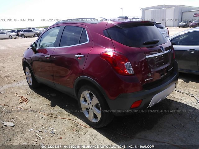 KL4CJBSB8FB117627 - 2015 BUICK ENCORE CONVENIENCE 栗色 照片 3
