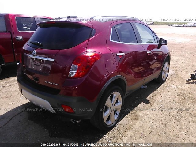 KL4CJBSB8FB117627 - 2015 BUICK ENCORE CONVENIENCE 栗色 照片 4