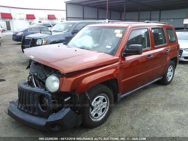 1J8FT28W38D660987 - 2008 JEEP PATRIOT SPORT ORANGE photo 2