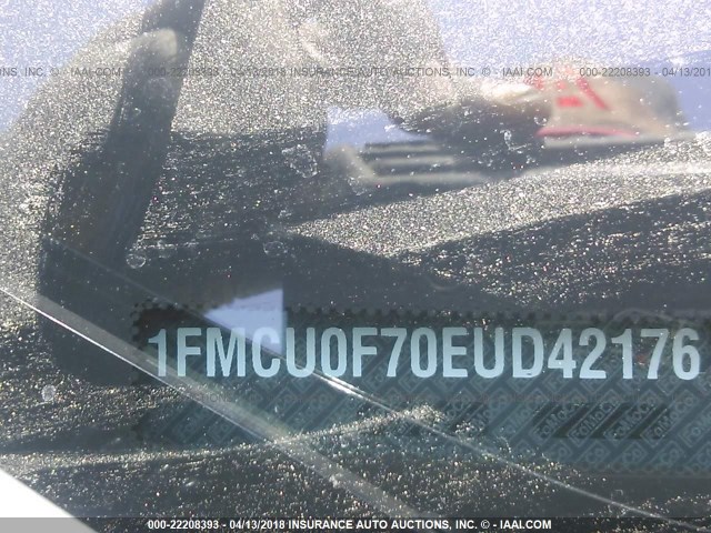 1FMCU0F70EUD42176 - 2014 FORD ESCAPE S BLACK photo 9