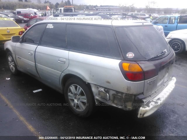 4S3BH896947620012 - 2004 SUBARU LEGACY OUTBACK H6 3.0 VDC SILVER photo 3