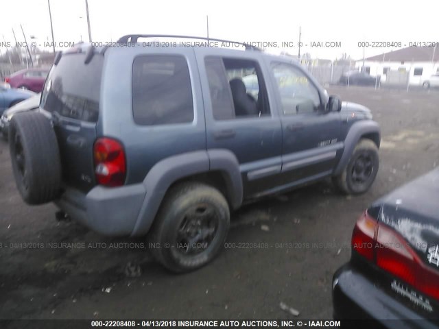 1J4GL48KX2W339099 - 2002 JEEP LIBERTY SPORT 灰色 照片 4