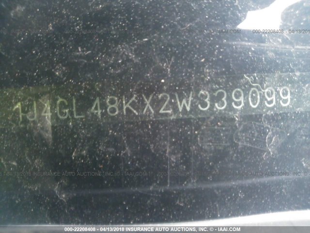 1J4GL48KX2W339099 - 2002 JEEP LIBERTY SPORT 灰色 照片 9